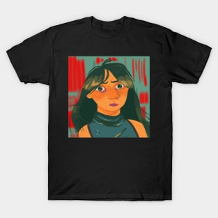 Green Haired Girl T-Shirt